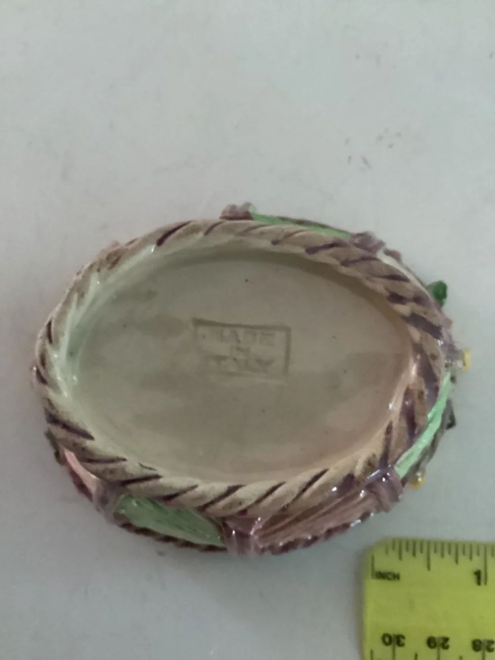 Handmade Vintage Capodimonte Italian Trinket Basket